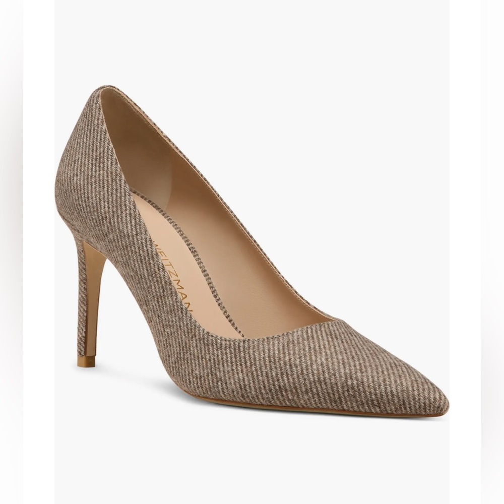 Stuart Weitzman Gold Textured Heels, Size 8.5